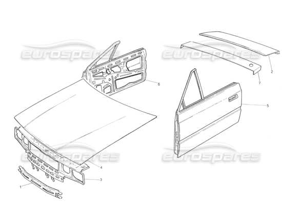 a part diagram from the Maserati Biturbo (1983-1995) parts catalogue