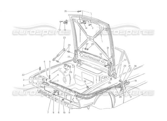 a part diagram from the Maserati Biturbo (1983-1995) parts catalogue