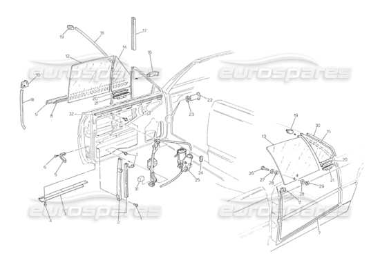 a part diagram from the Maserati Biturbo (1983-1995) parts catalogue