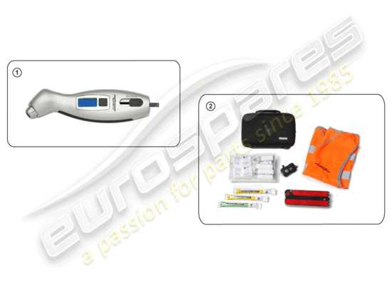 a part diagram from the Lamborghini Huracan Accessories parts catalogue