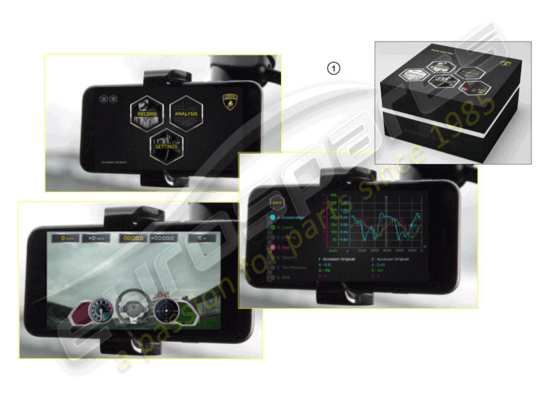 a part diagram from the Lamborghini Huracan Accessories parts catalogue