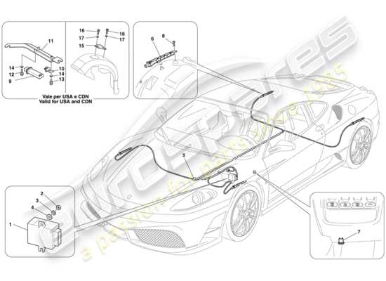 a part diagram from the Ferrari 430 parts catalogue