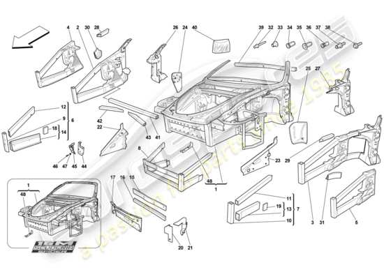 a part diagram from the Ferrari 430 parts catalogue