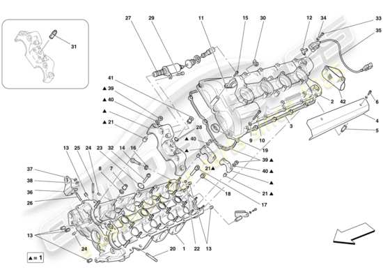 a part diagram from the Ferrari 430 parts catalogue