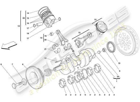 a part diagram from the Ferrari 430 parts catalogue