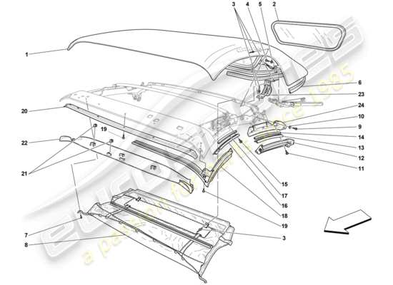 a part diagram from the Ferrari 430 parts catalogue