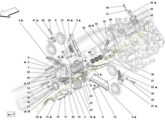 a part diagram from the Ferrari 430 parts catalogue