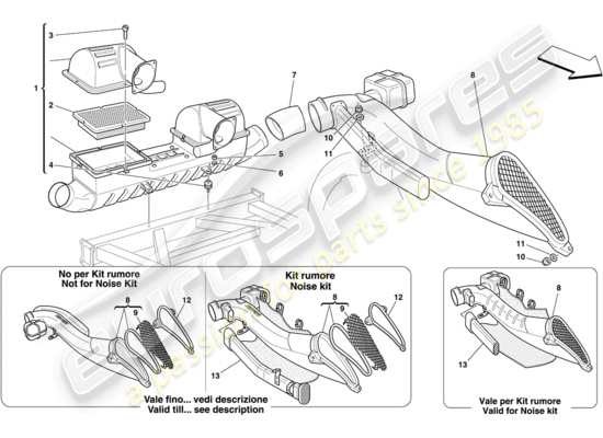 a part diagram from the Ferrari 430 parts catalogue