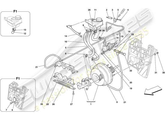 a part diagram from the Ferrari 430 parts catalogue