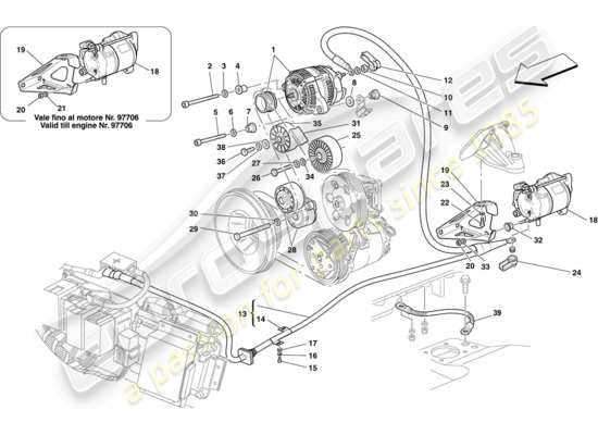 a part diagram from the Ferrari 430 parts catalogue