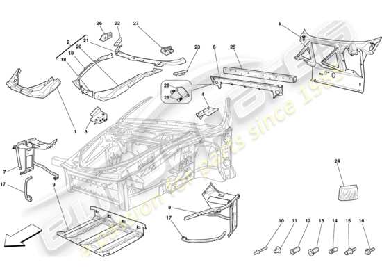 a part diagram from the Ferrari 430 parts catalogue