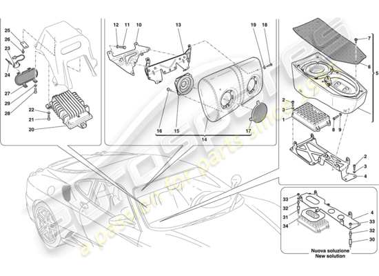 a part diagram from the Ferrari 430 parts catalogue