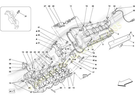 a part diagram from the Ferrari 430 parts catalogue