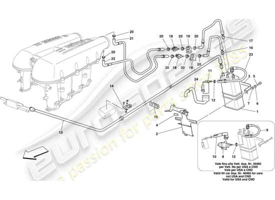 a part diagram from the Ferrari 430 parts catalogue