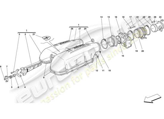 a part diagram from the Ferrari 430 parts catalogue