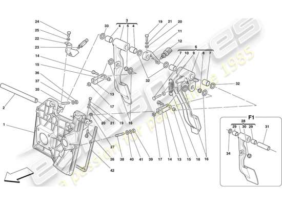 a part diagram from the Ferrari 430 parts catalogue