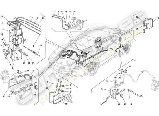 a part diagram from the Ferrari 430 parts catalogue