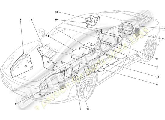 a part diagram from the Ferrari 430 parts catalogue