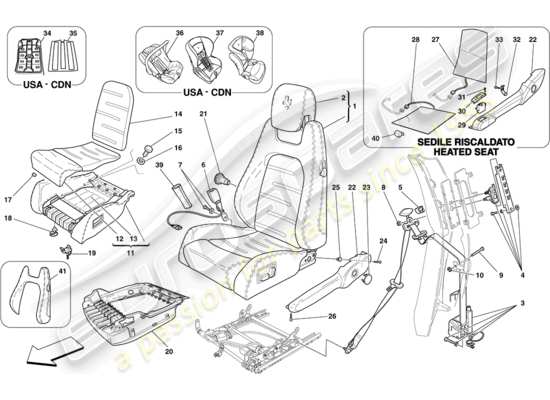 a part diagram from the Ferrari 430 parts catalogue