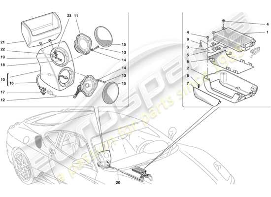 a part diagram from the Ferrari 430 parts catalogue