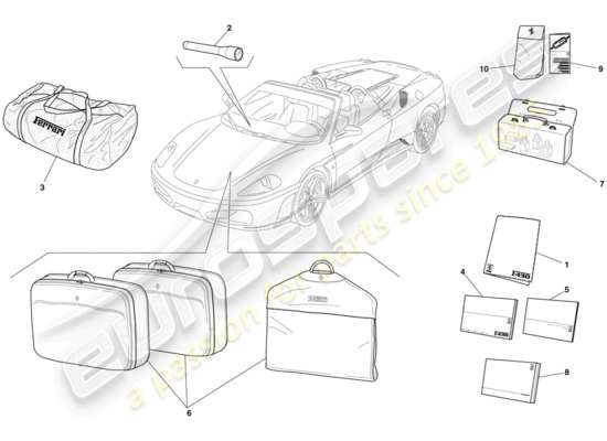 a part diagram from the Ferrari 430 parts catalogue