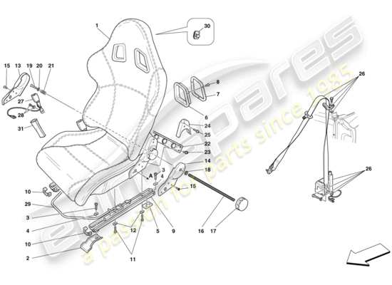 a part diagram from the Ferrari 430 parts catalogue