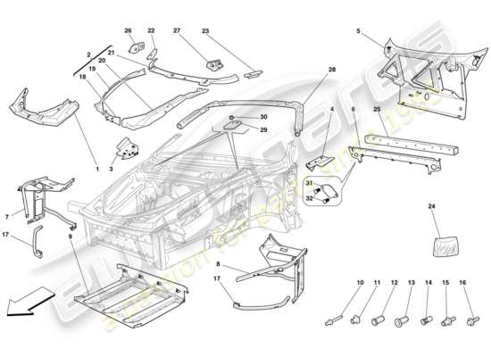 a part diagram from the Ferrari 430 parts catalogue