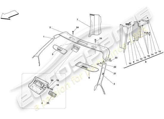 a part diagram from the Ferrari 430 parts catalogue