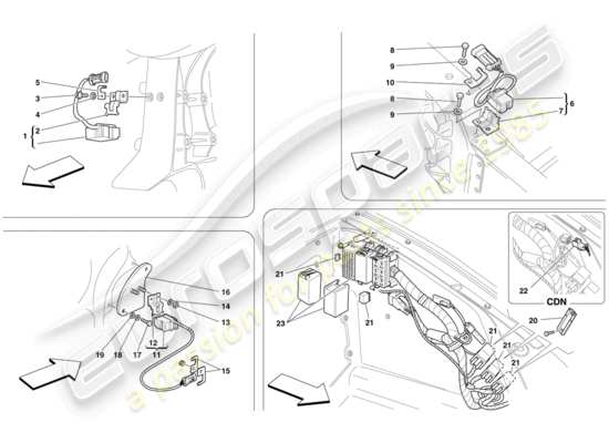 a part diagram from the Ferrari 430 parts catalogue