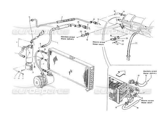 a part diagram from the Maserati Biturbo (1983-1995) parts catalogue