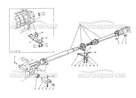 a part diagram from the Maserati Biturbo (1983-1995) parts catalogue