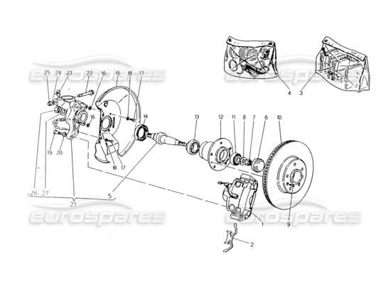 a part diagram from the Maserati Biturbo (1983-1995) parts catalogue