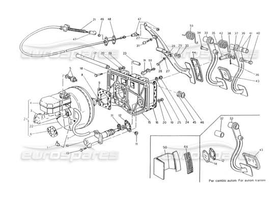 a part diagram from the Maserati Biturbo (1983-1995) parts catalogue