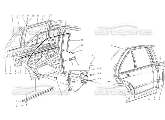 a part diagram from the Maserati Biturbo (1983-1995) parts catalogue