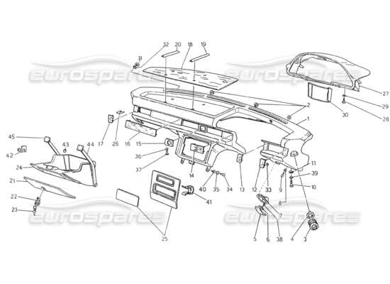 a part diagram from the Maserati Biturbo (1983-1995) parts catalogue