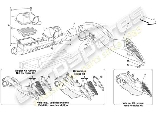 a part diagram from the Ferrari 430 parts catalogue