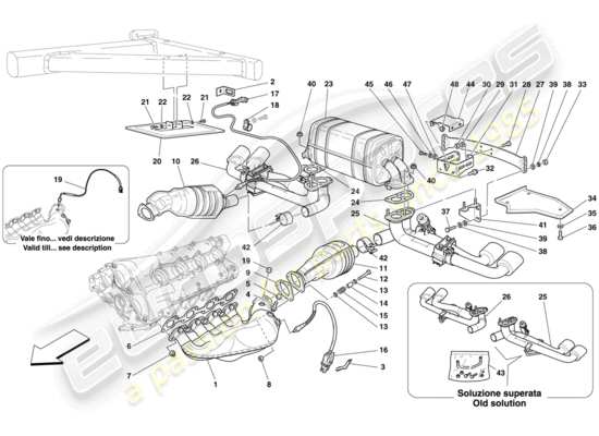 a part diagram from the Ferrari 430 parts catalogue