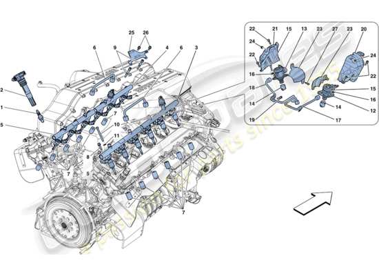 a part diagram from the Ferrari FF parts catalogue