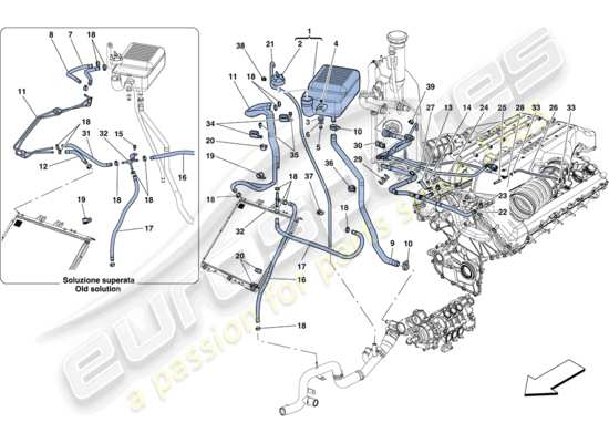 a part diagram from the Ferrari FF parts catalogue