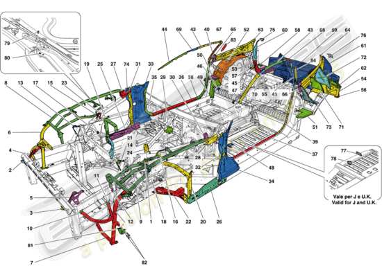 a part diagram from the Ferrari FF parts catalogue