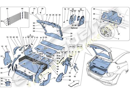 a part diagram from the Ferrari FF parts catalogue