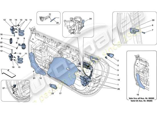 a part diagram from the Ferrari FF parts catalogue