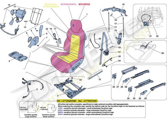 a part diagram from the Ferrari FF parts catalogue