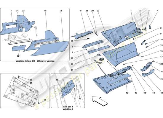 a part diagram from the Ferrari FF parts catalogue