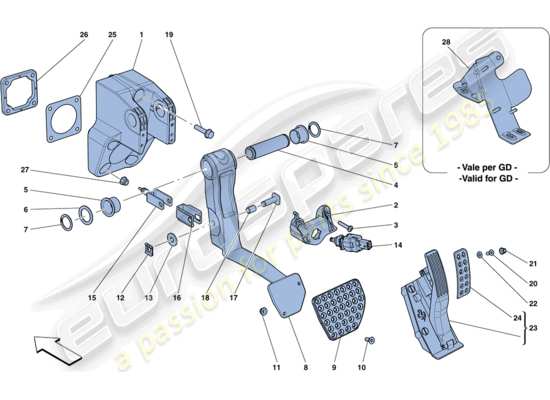 a part diagram from the Ferrari FF parts catalogue