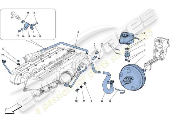 a part diagram from the Ferrari FF parts catalogue