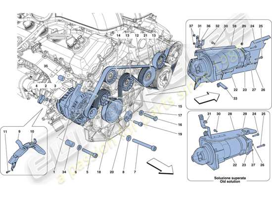 a part diagram from the Ferrari FF parts catalogue