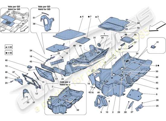 a part diagram from the Ferrari FF parts catalogue