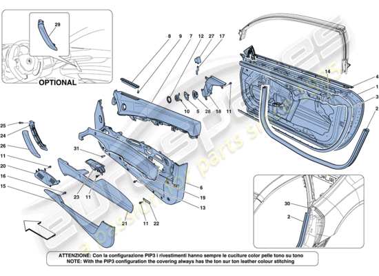 a part diagram from the Ferrari FF parts catalogue