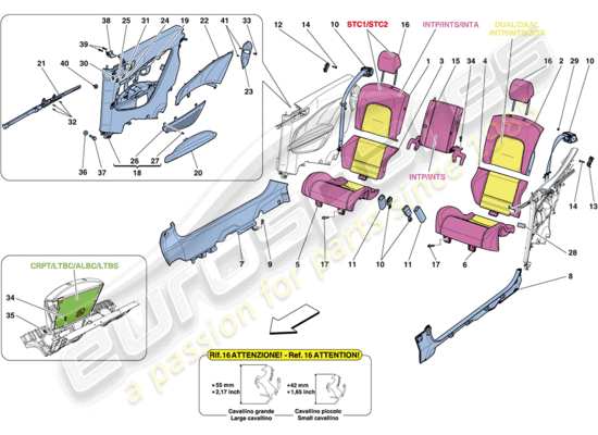 a part diagram from the Ferrari FF parts catalogue